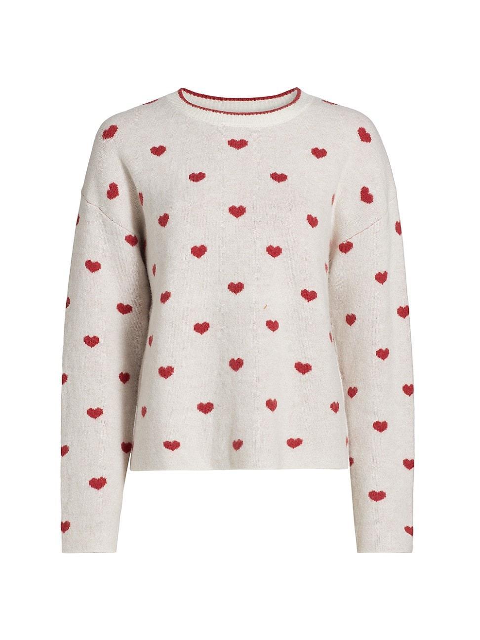 Womens Lolly Hearts Jacquard Sweater Product Image