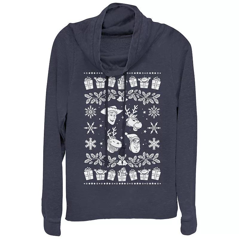 Women's Plus Mama Cowlneck Graphic Lightweight Long Sleeve, Girl's, Size: 1XL, Blue Product Image