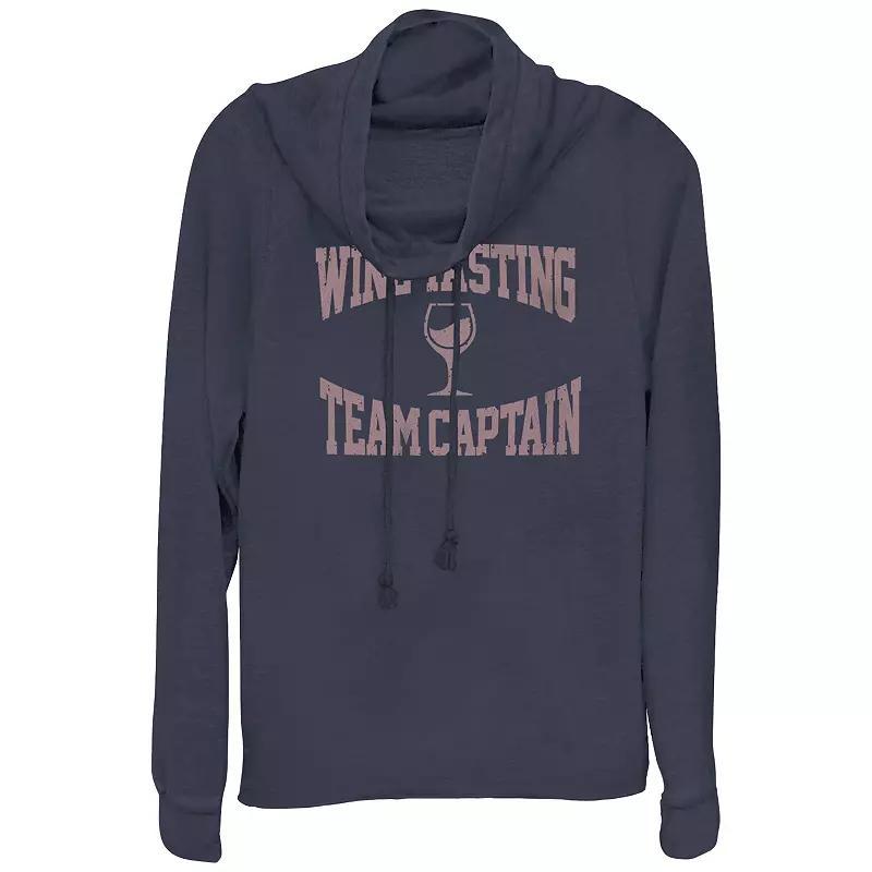 Women's Star Wars The Force Is Strong With This Mom Cowlneck Graphic Lightweight Long Sleeve, Size: XS, Blue Product Image