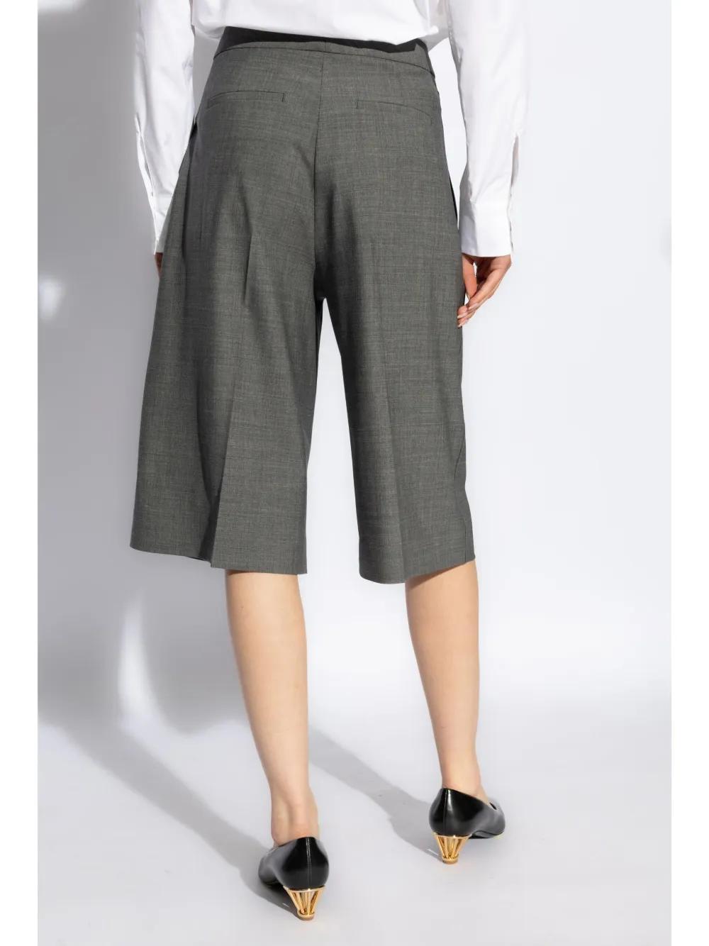 FABIANA FILIPPI Pressed-crease Knee-length Shorts In Gray Product Image