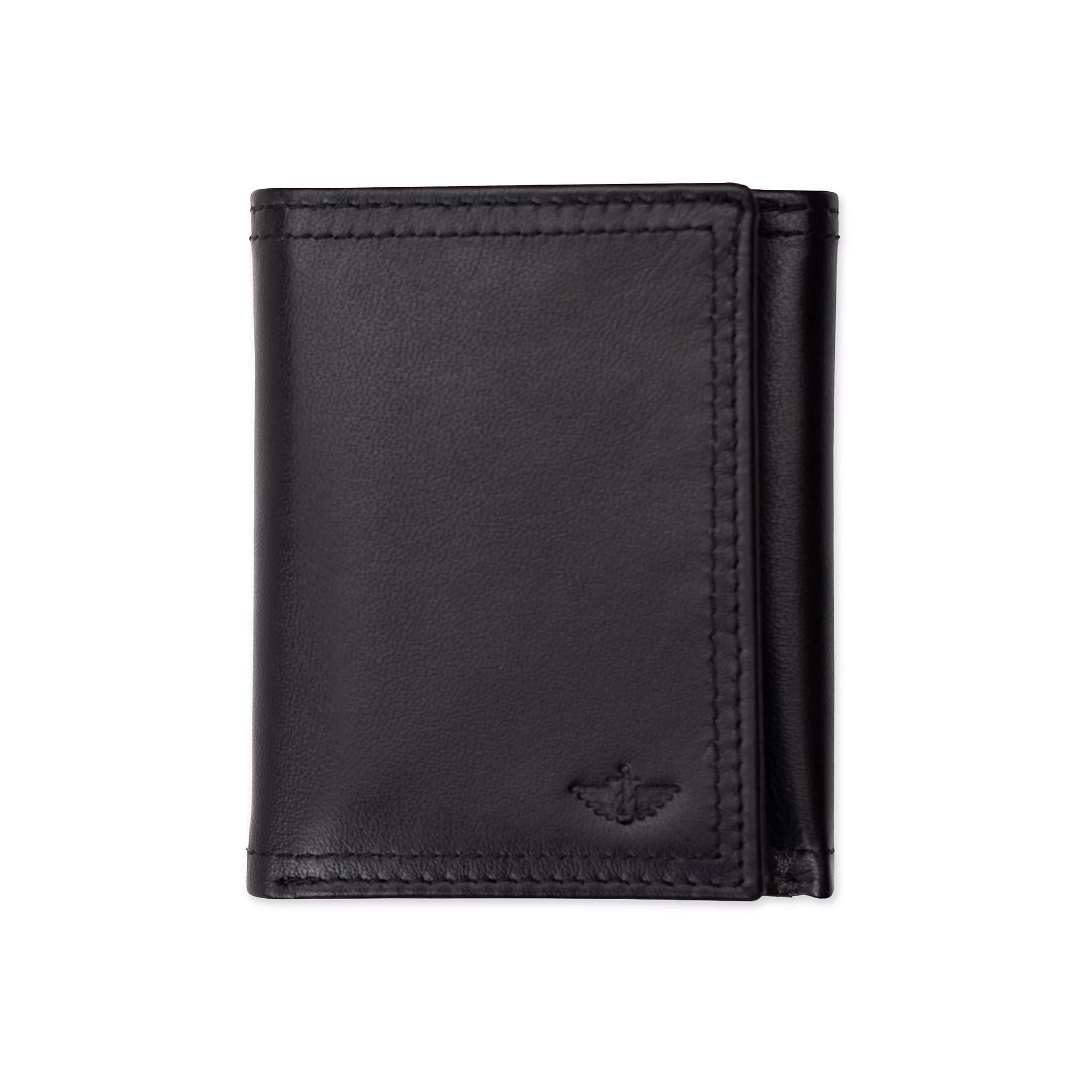 Men's Dockers® RFID-Blocking Extra Capacity Leather Trifold Wallet, Black Product Image