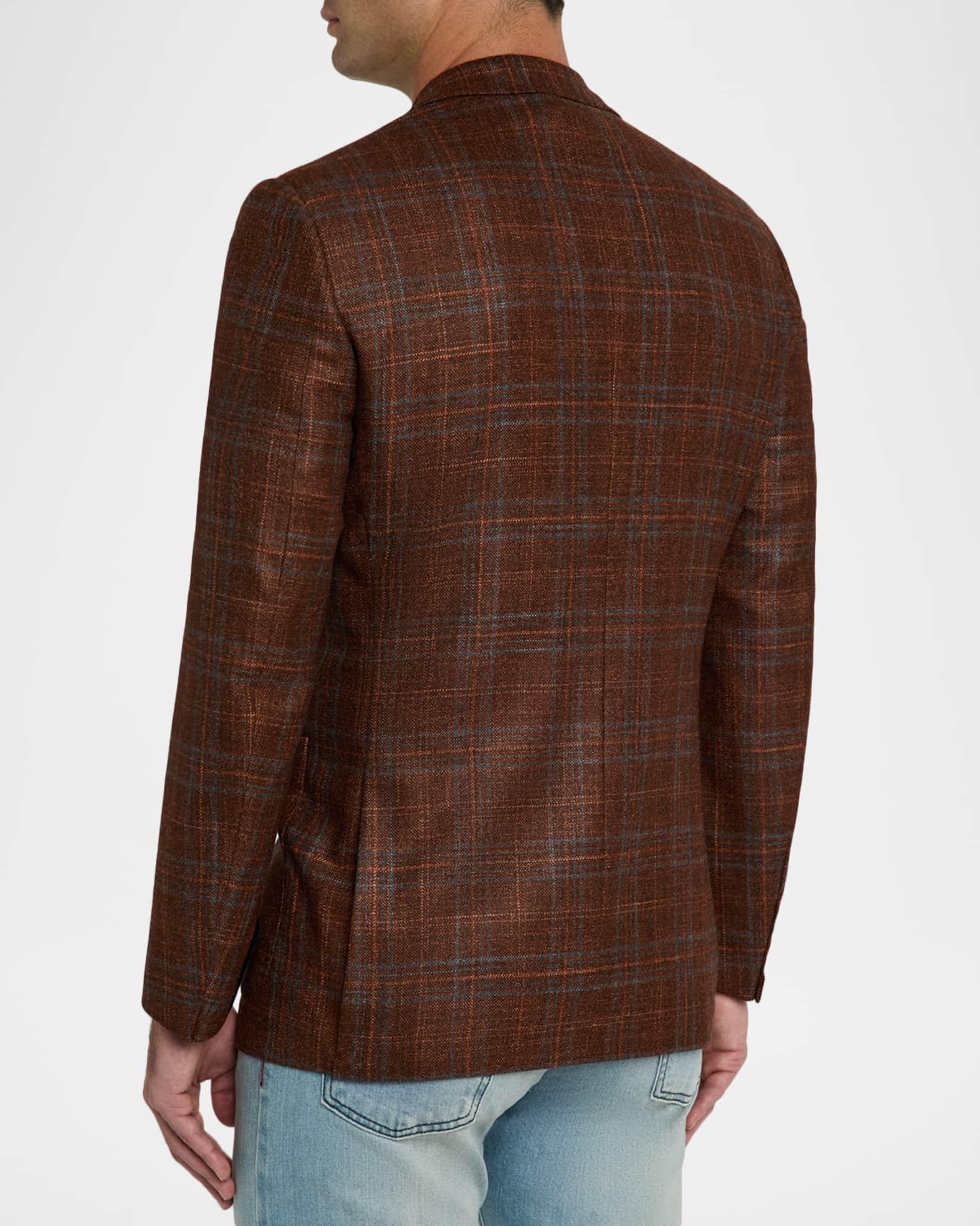 Men's Multi-Plaid Notch Lapel Sport Coat Product Image