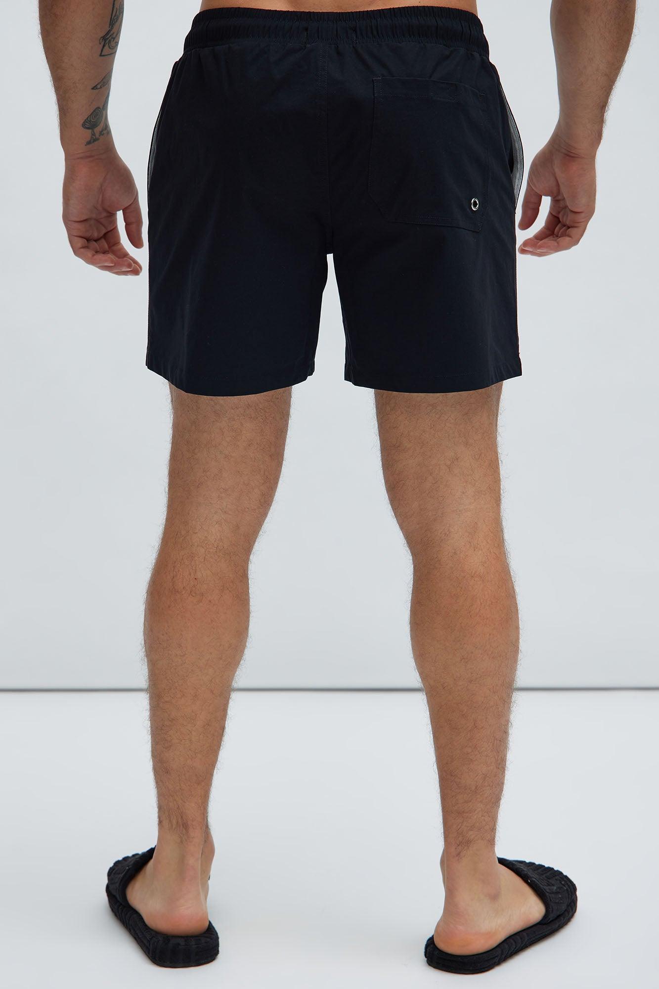 Montez Stretch Swim Trunk Mid - Black Product Image
