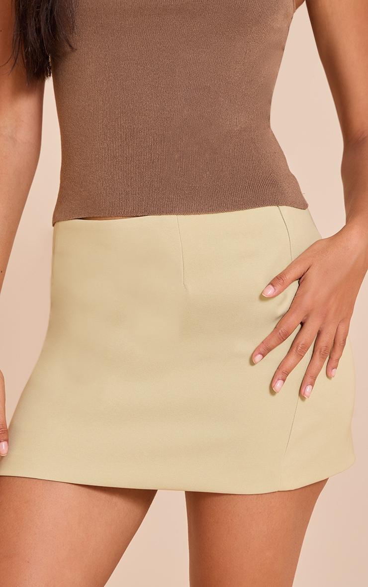 Sage Woven A Line Mini Skirt Product Image