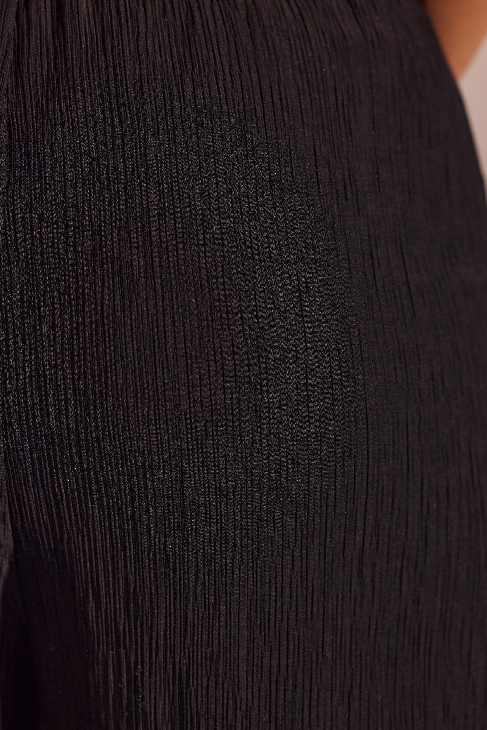 Crinkle Textured Beach Trousers in Black Product Image
