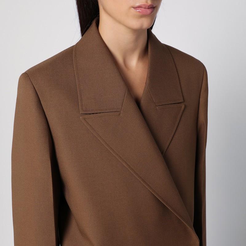 JIL SANDER Brown Wool Double-breasted Jacket Product Image