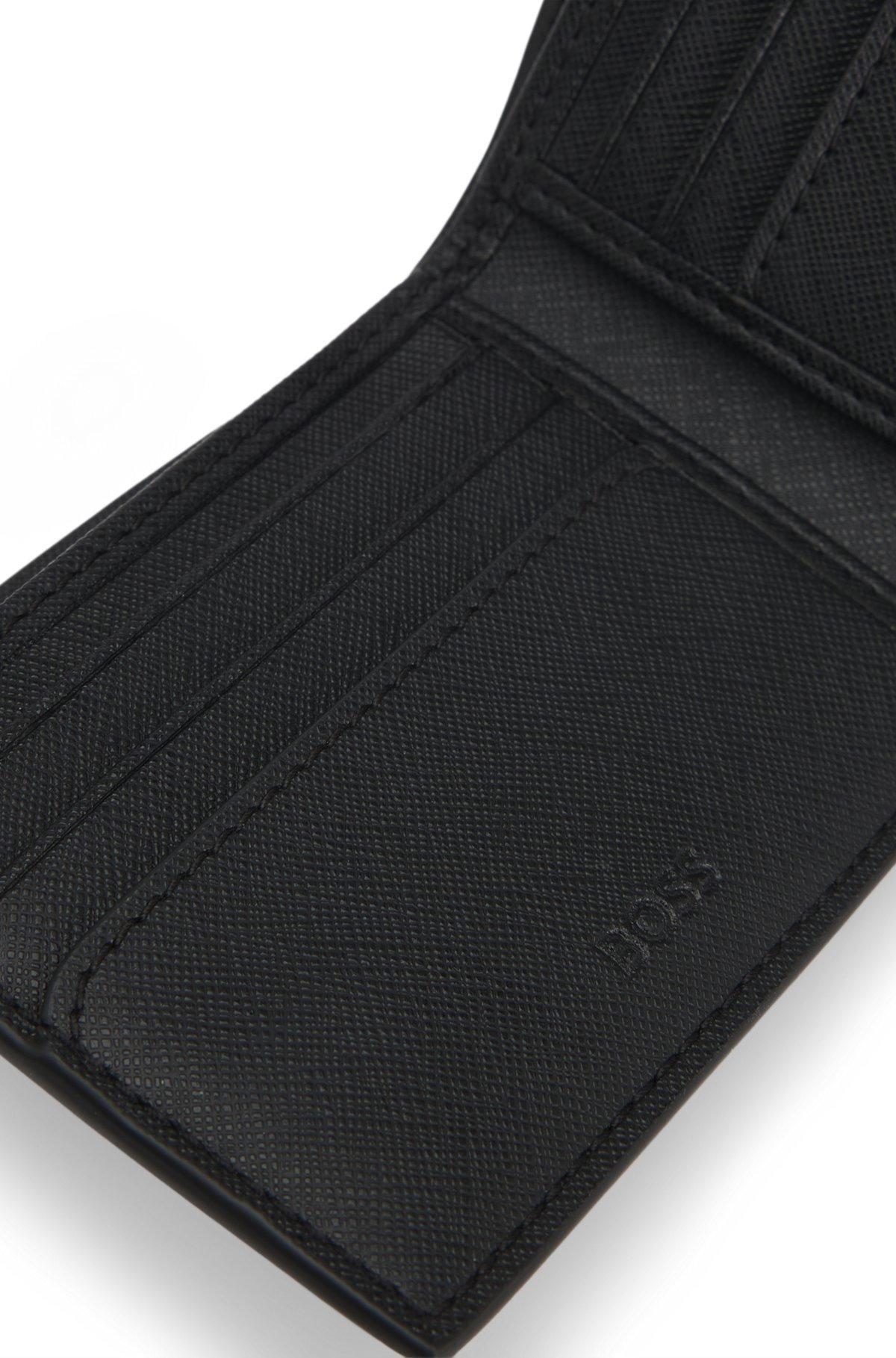 BOSS - Structured billfold wallet with logo trim - Black Product Image