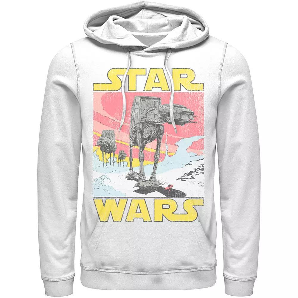Men's Star Wars At-AT Retro Poster Hoodie, Size: 3XL, Athletic Grey Product Image