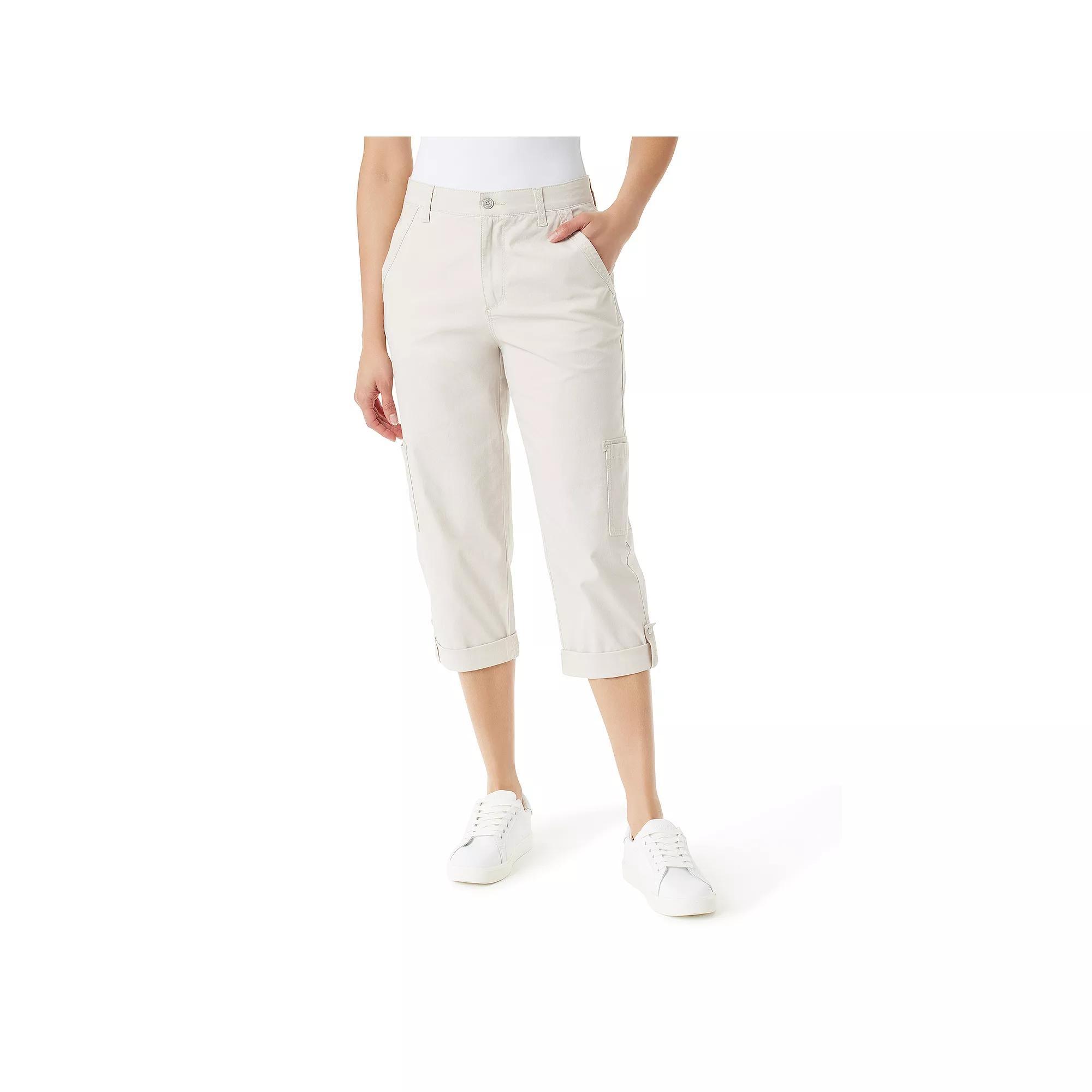 Womens Gloria Vanderbilt Cargo Capris Garden Green Product Image