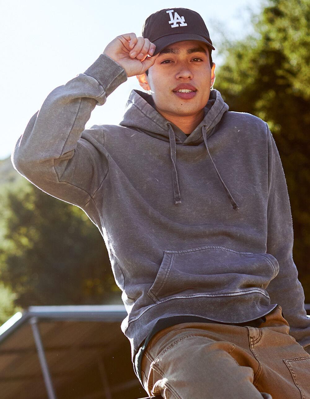 RSQ Mens Washed Hoodie - BLACK Product Image