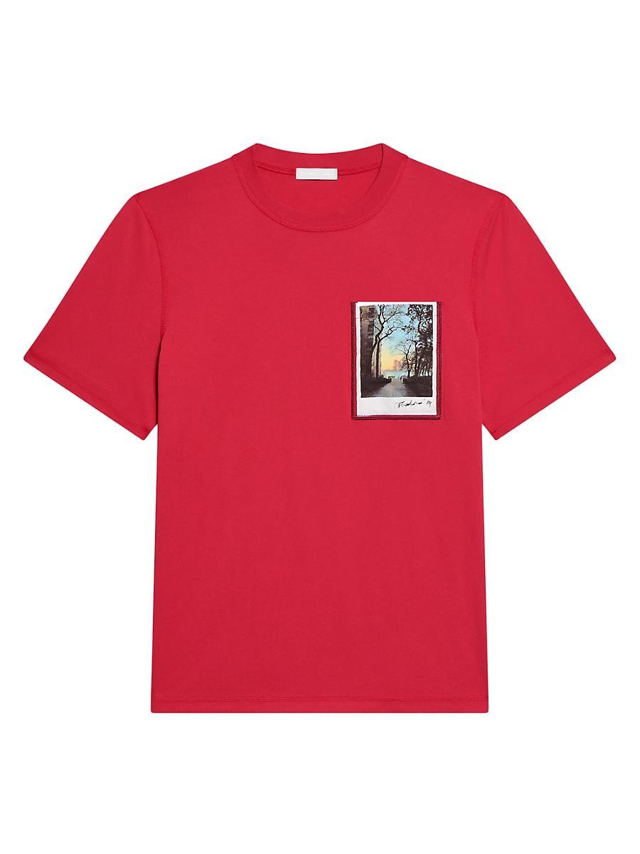 Mens Postcard Cotton Crewneck T-Shirt Product Image