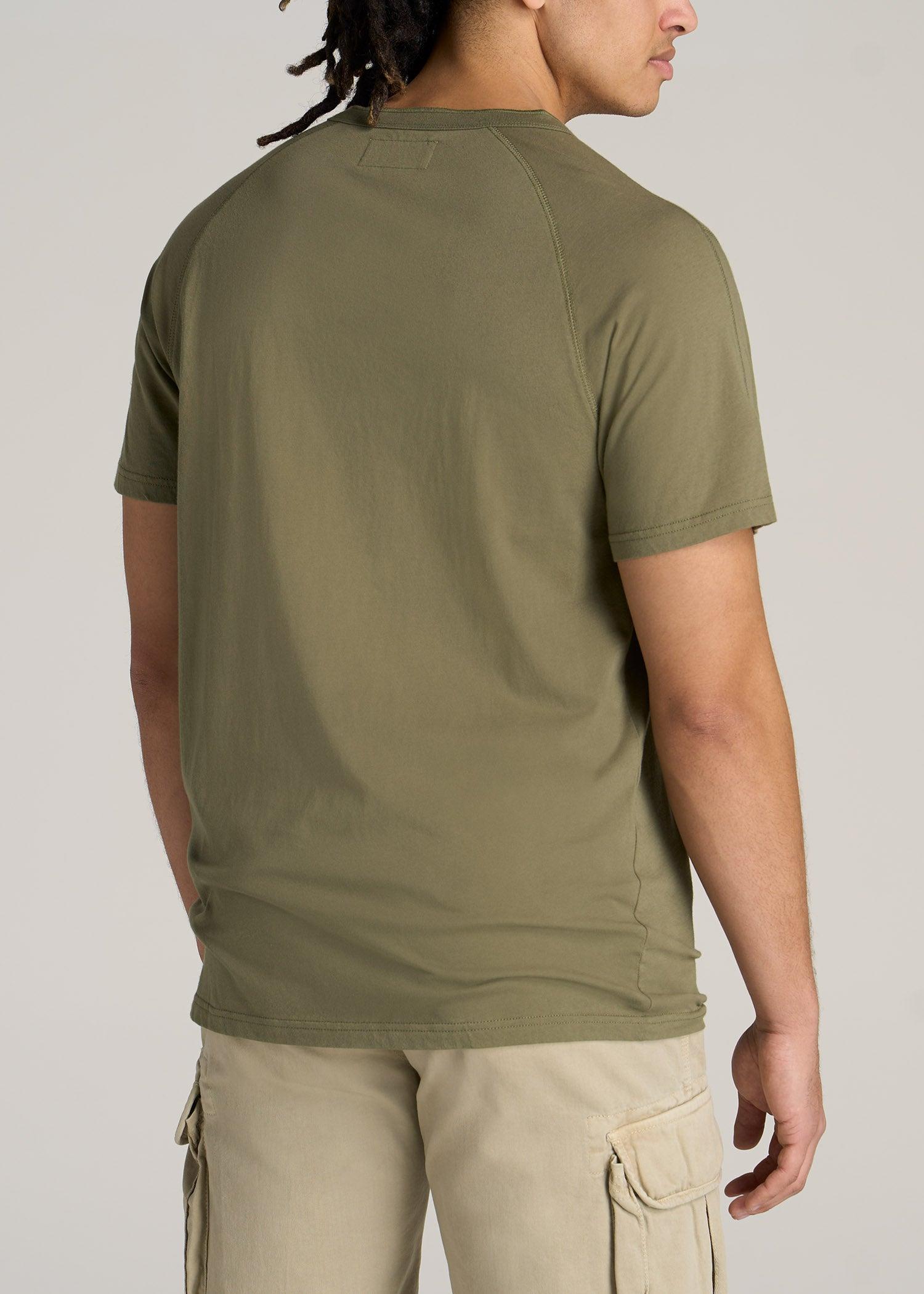 LJ&S REGULAR-FIT Jersey Henley Tee for Tall Men in Vintage Midnight Navy Product Image