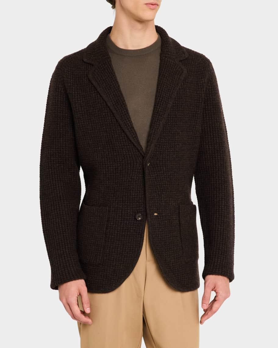 Men's Wool and Cashmere Sweater Jacket Product Image