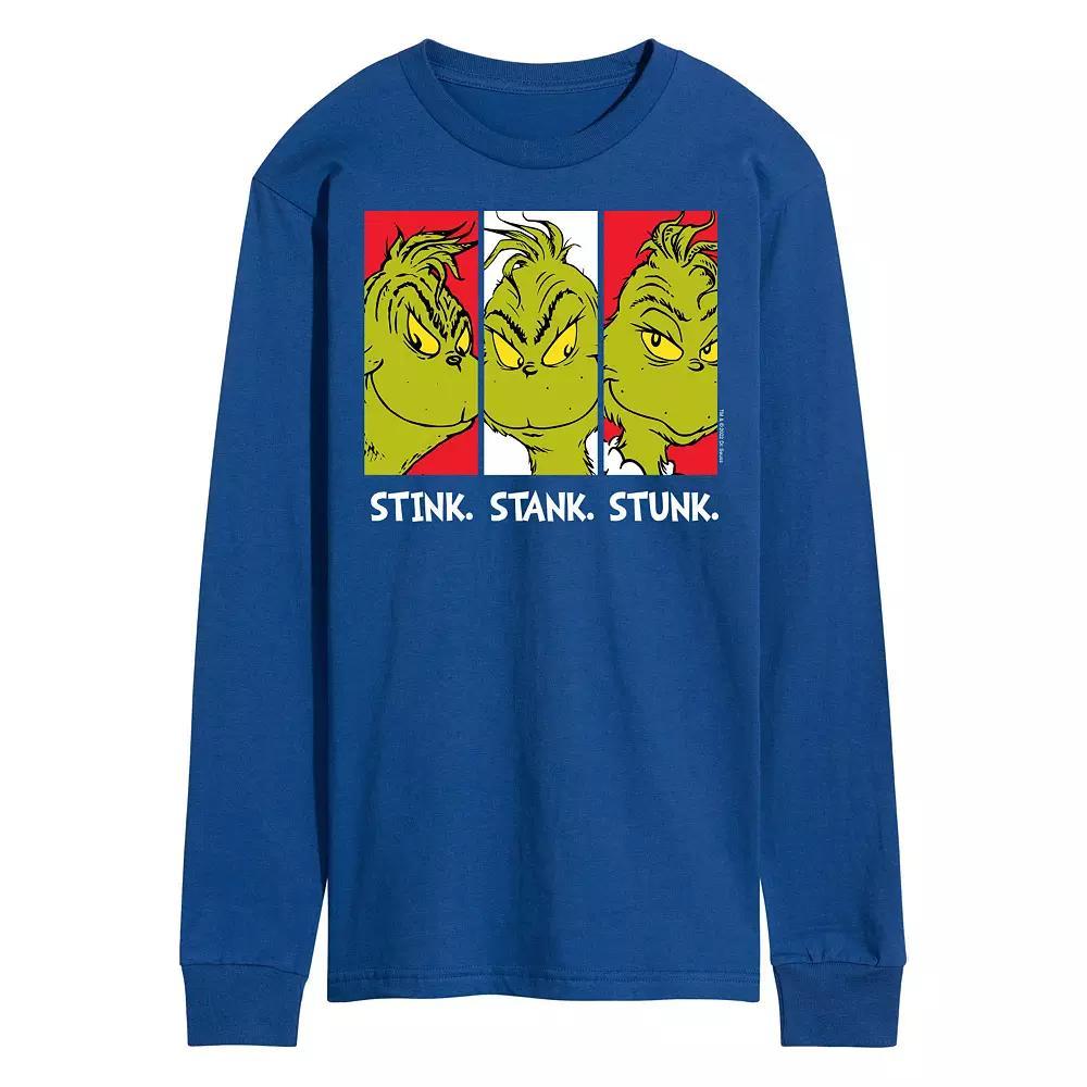 Mens Dr. Seuss Grinch Stink Stank Stunk Long Sleeve Tee Product Image