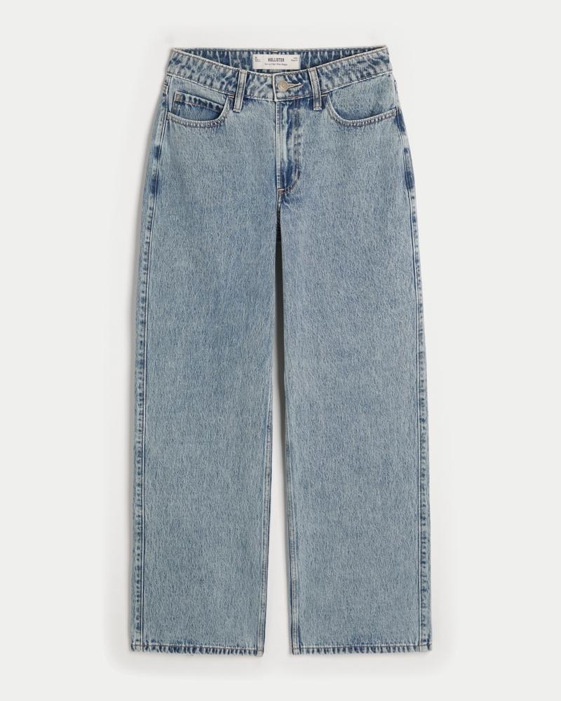 Curvy High-Rise Medium Wash Baggy Jeans Product Image