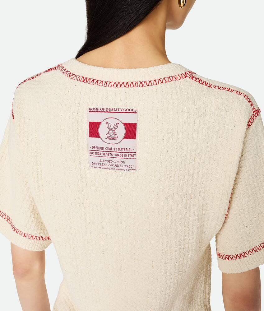 Women's Cotton Waffle T-Shirt in Chalk Product Image