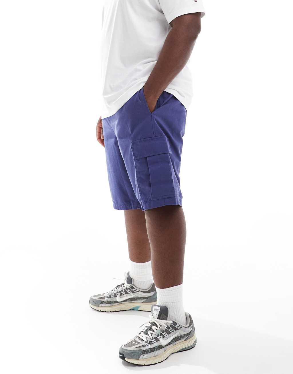 ASOS DESIGN cargo shorts in blue Product Image