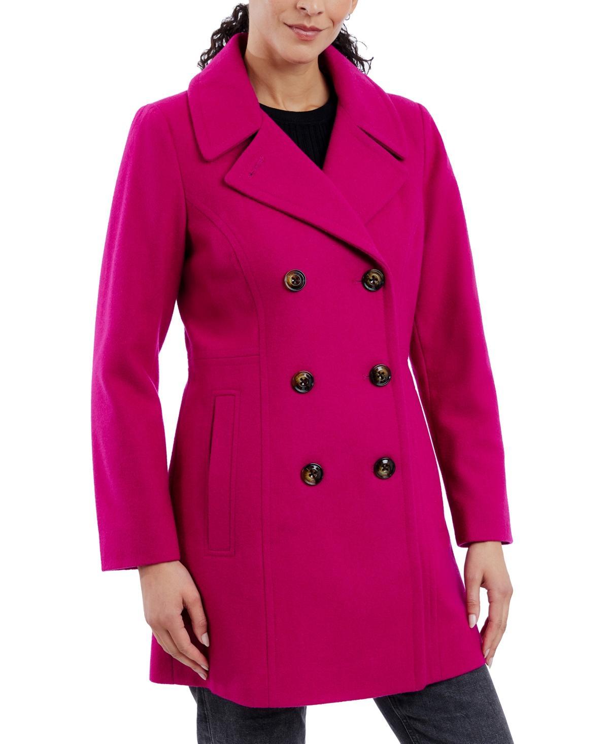 Anne Klein Womens Double-Breasted Peacoat, Created for Macys Product Image