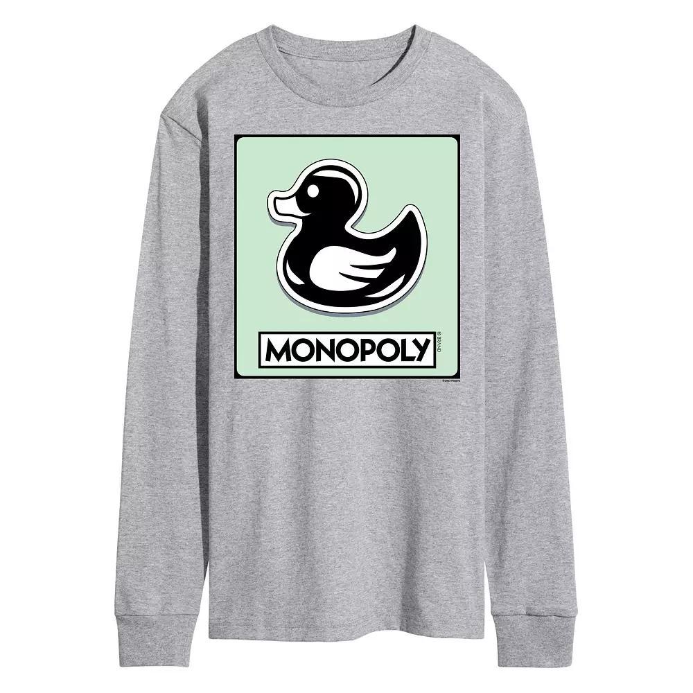 Mens Monopoly Duck Token Long Sleeve Graphic Tee Product Image