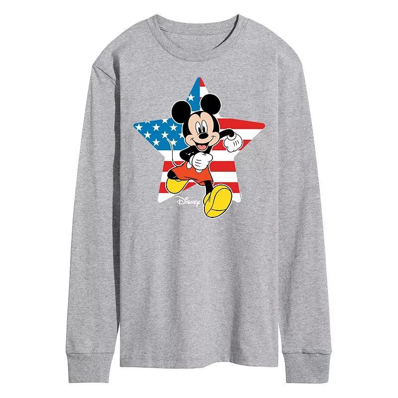 Disneys Mickey Mouse Mens USA Flag Long Sleeve Product Image
