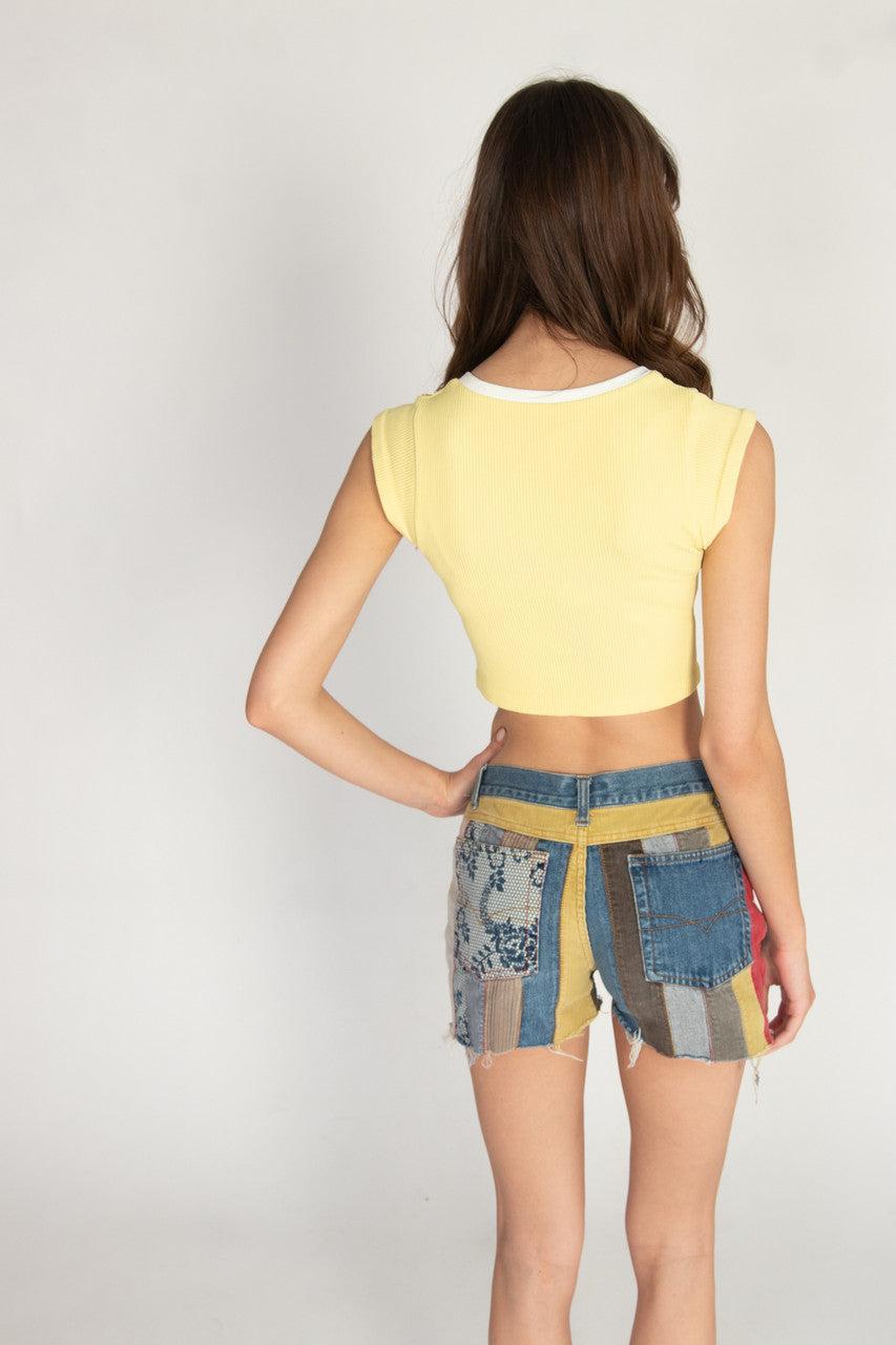 Sporty Notch Neck Seamless Crop Top Product Image