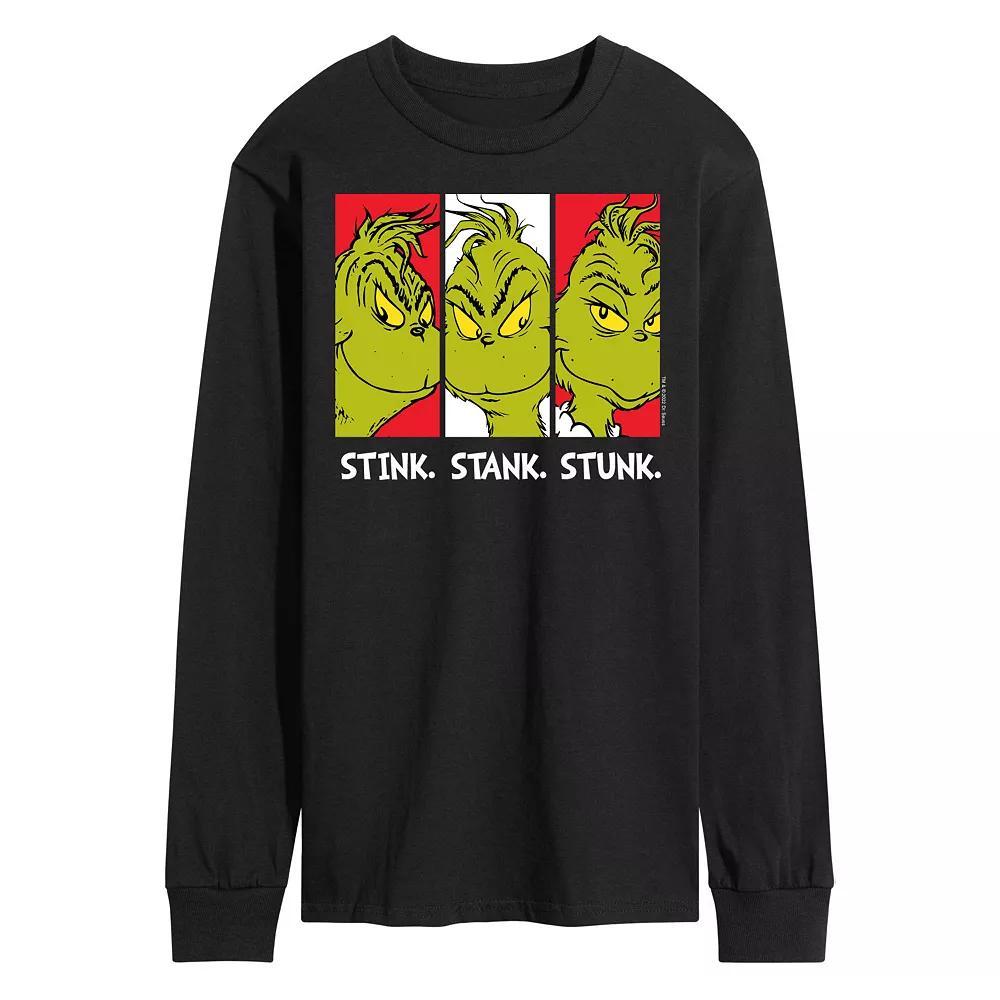 Mens Dr. Seuss Grinch Stink Stank Stunk Long Sleeve Tee Product Image