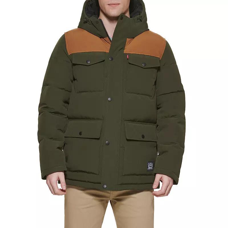 Men's Levi's® Four Pocket Hooded Parka, Size: Small, Gray Product Image