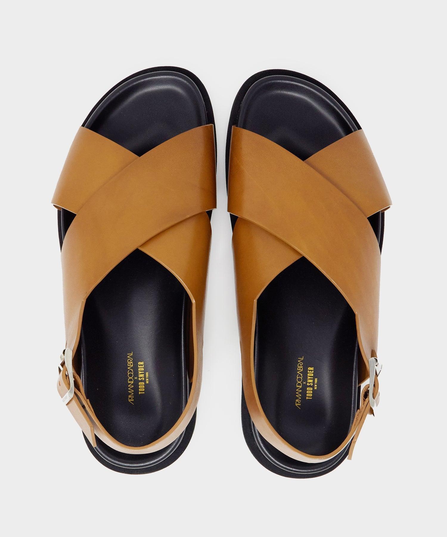 Armando Cabral Manjak Leather Sandal in Caramel Product Image