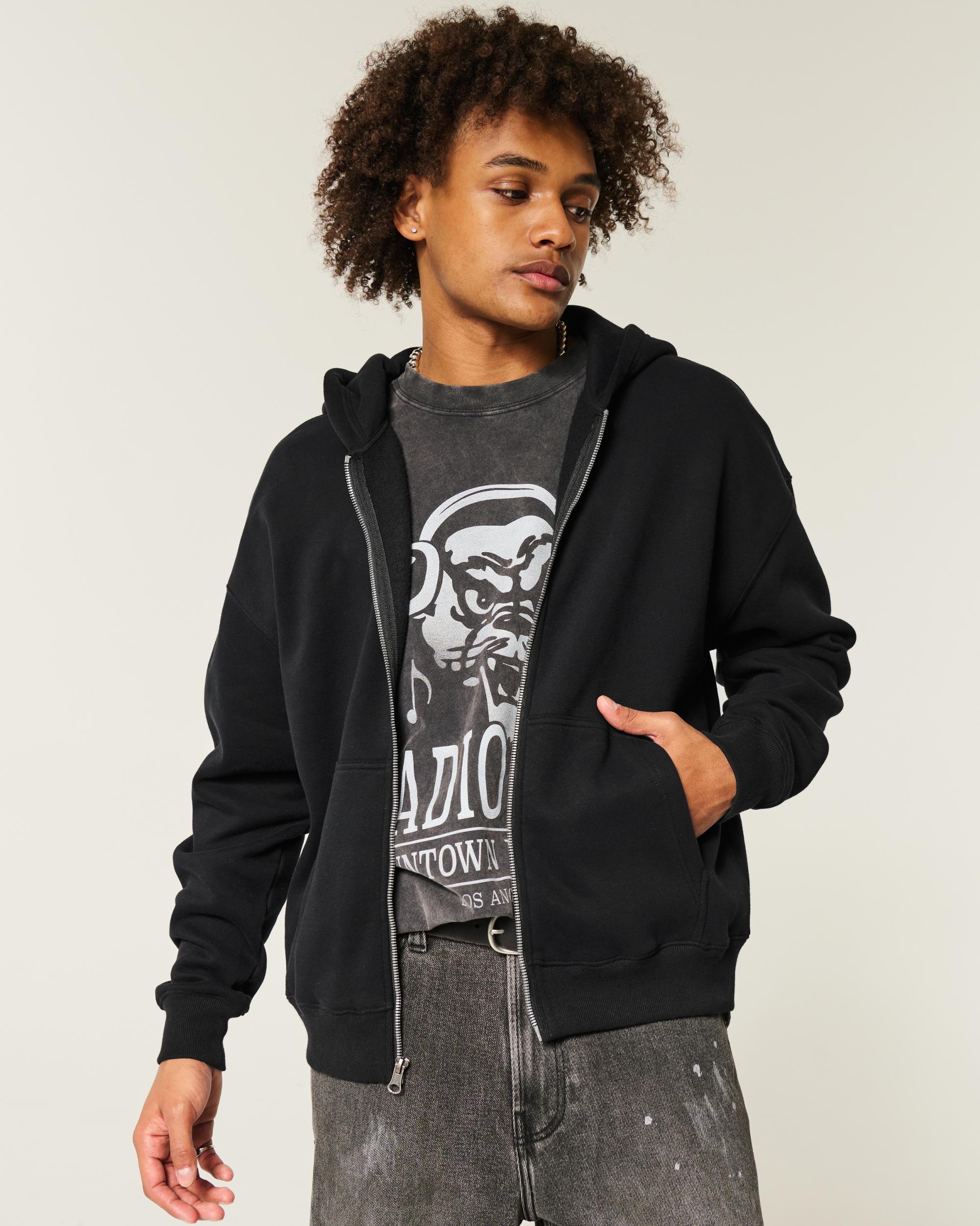 Boxy Zip-Up Hoodie Product Image