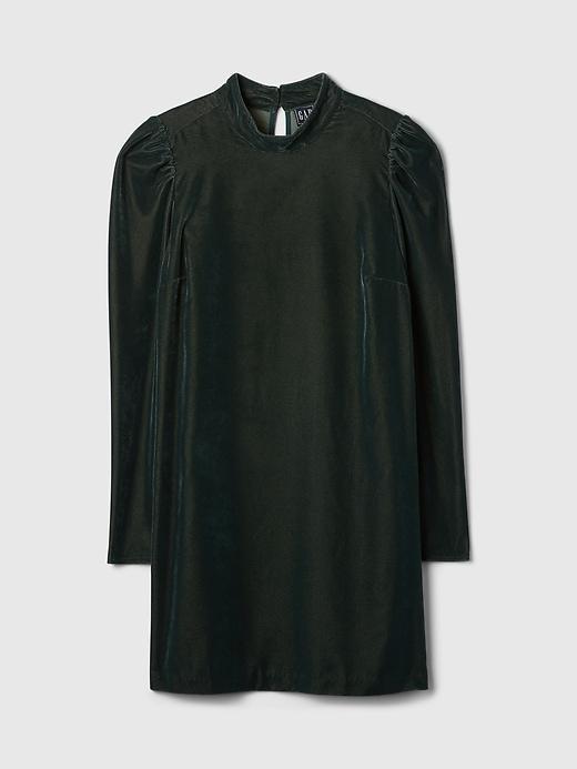 Recycled Velvet Puff-Sleeve Mini Dress Product Image