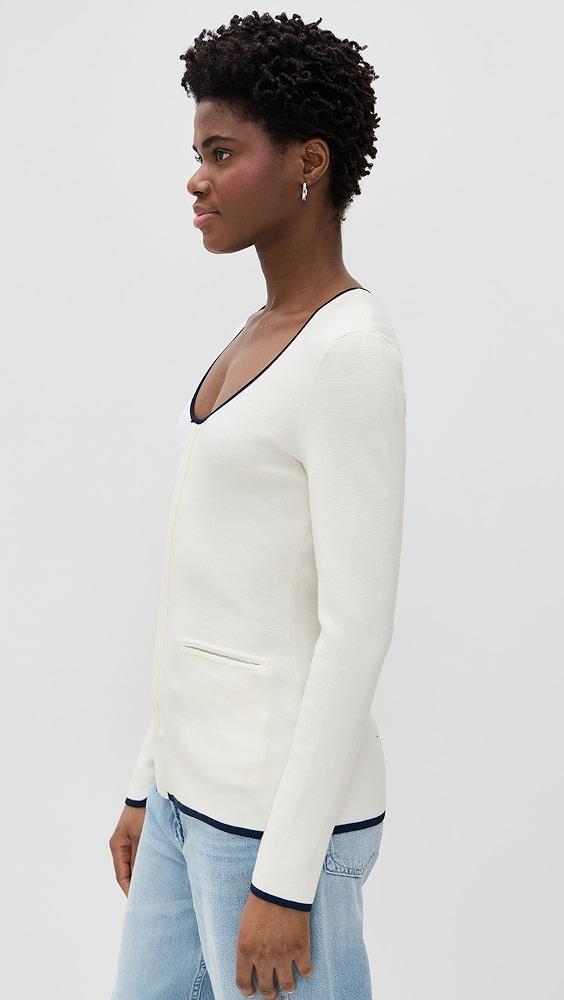 rag & bone Ella Scoop Neck Zip Up Cardigan | Shopbop Product Image