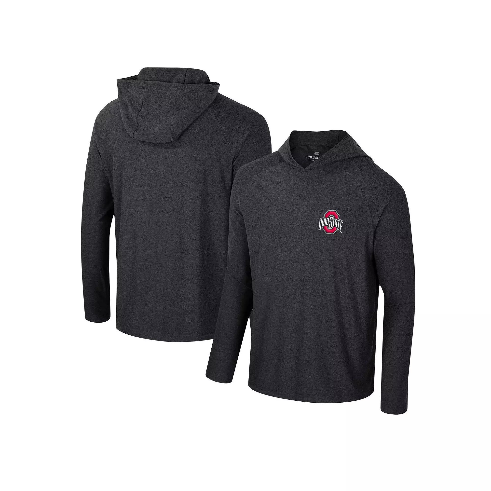 Men's Colosseum Navy West Virginia Mountaineers Cloud Jersey Raglan Long Sleeve Hoodie T-Shirt, Size: 2XL, Blue Product Image