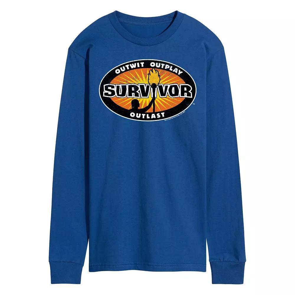 Mens Survivor Logo Long Sleeve Graphic Tee Product Image