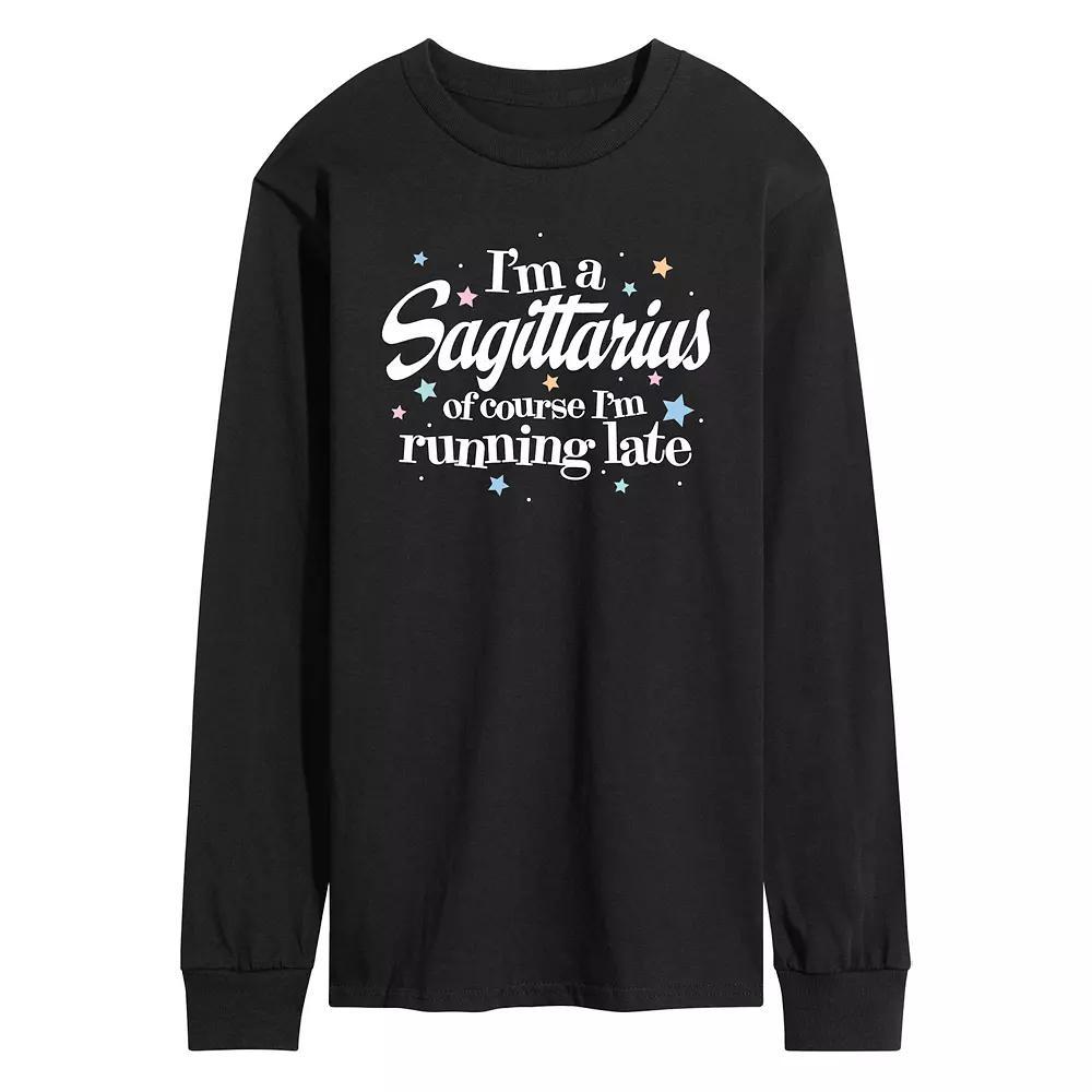 Men's I'm A Sagittarius Long Sleeve Graphic Tee, Size: XL, Blue Product Image