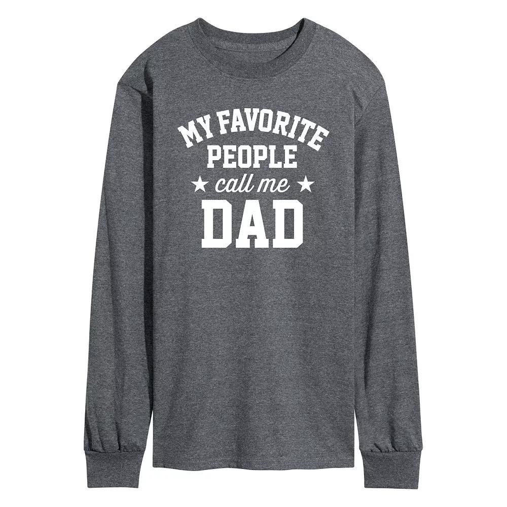 Men's My Favorite People Call Me Dad Long Sleeve, Size: XL, Heather Grey Product Image