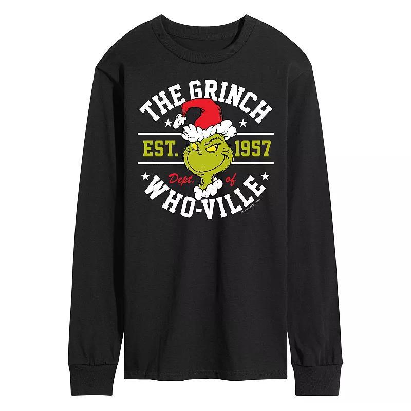 Mens Dr. Seuss Grinch Who-ville Long Sleeve Tee Product Image