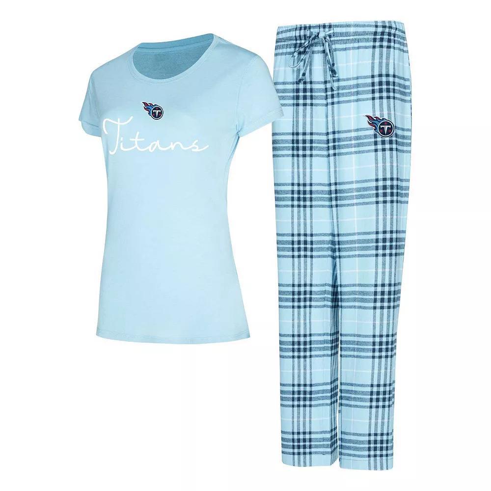 Women's Concepts Sport Tennessee Titans Vector T-Shirt & Flannel Pants Sleep Set, Size: Large, Light Product Image