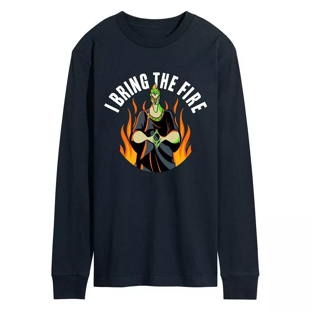 Disney Villains Mens Fire Hades Long Sleeve Blue Product Image