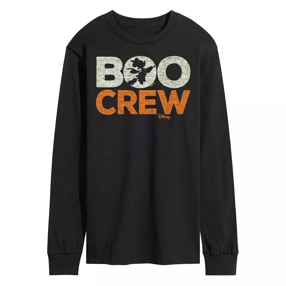 Disney's Minnie Mouse Men's Boo Crew Long Sleeve Graphic Tee, Size: Large, Black Product Image