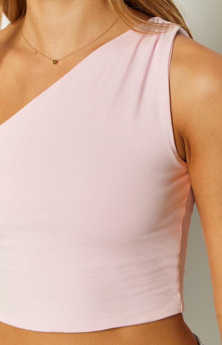 Hamilton Pink One Shoulder Crop Top Product Image