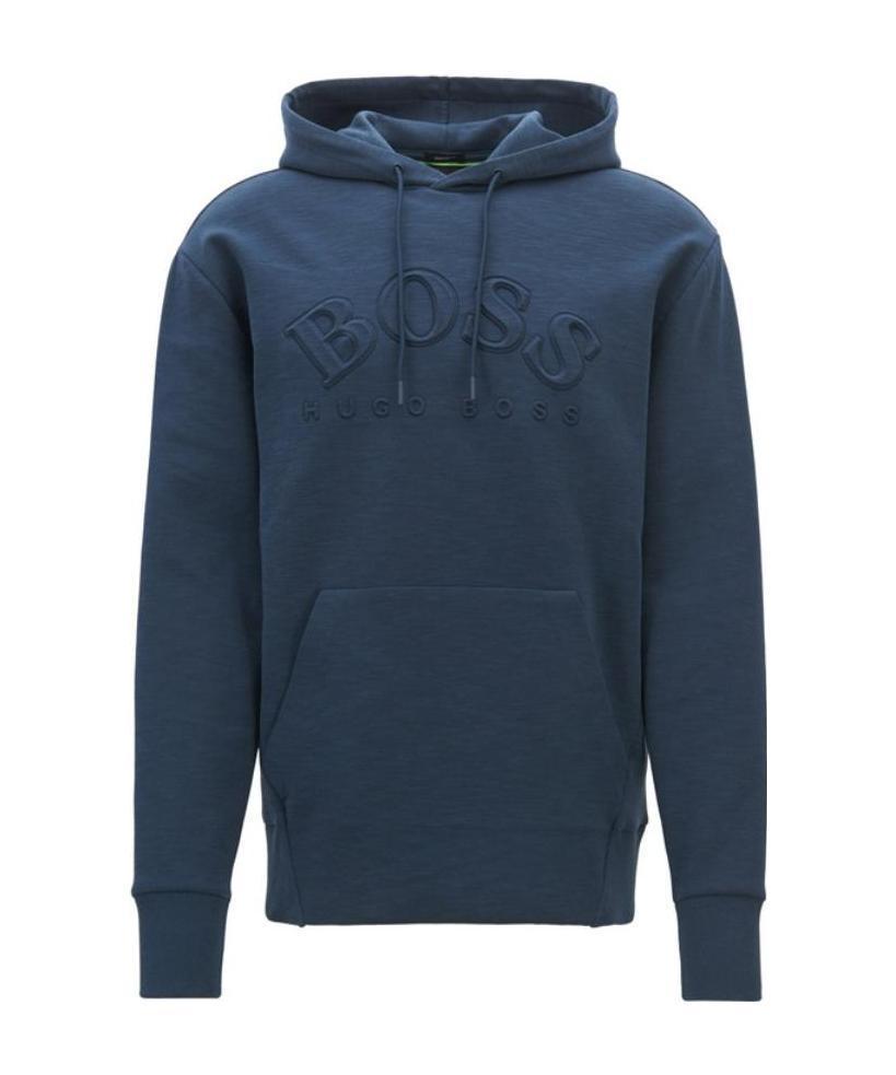 HUGO BOSS Embroidered Logo Sweater In Blue Product Image