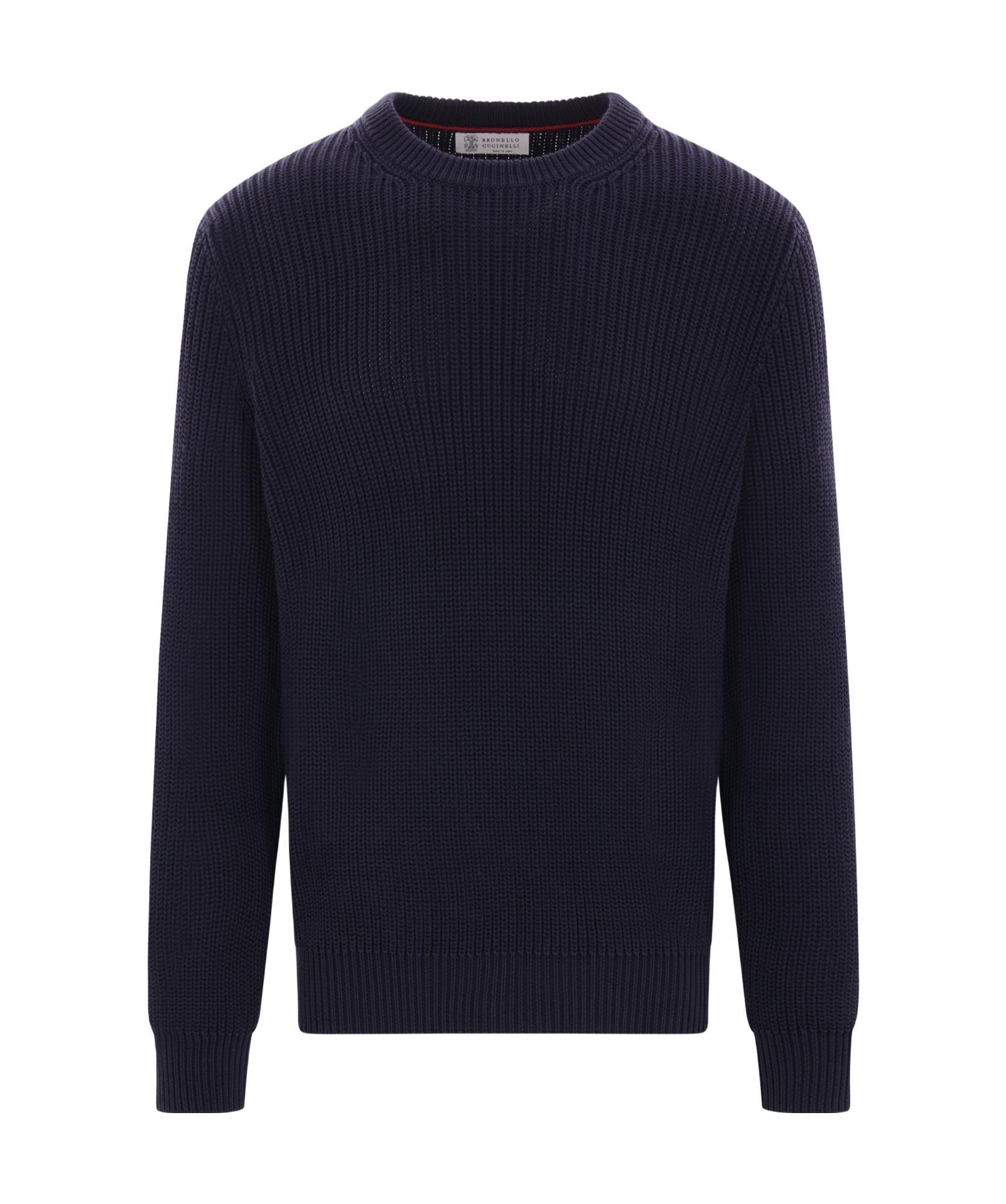 BRUNELLO CUCINELLI Half English Rib Jumper In Black Product Image