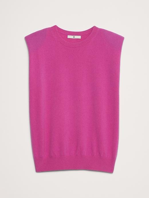Cashmere Padded-Shoulder Top Product Image