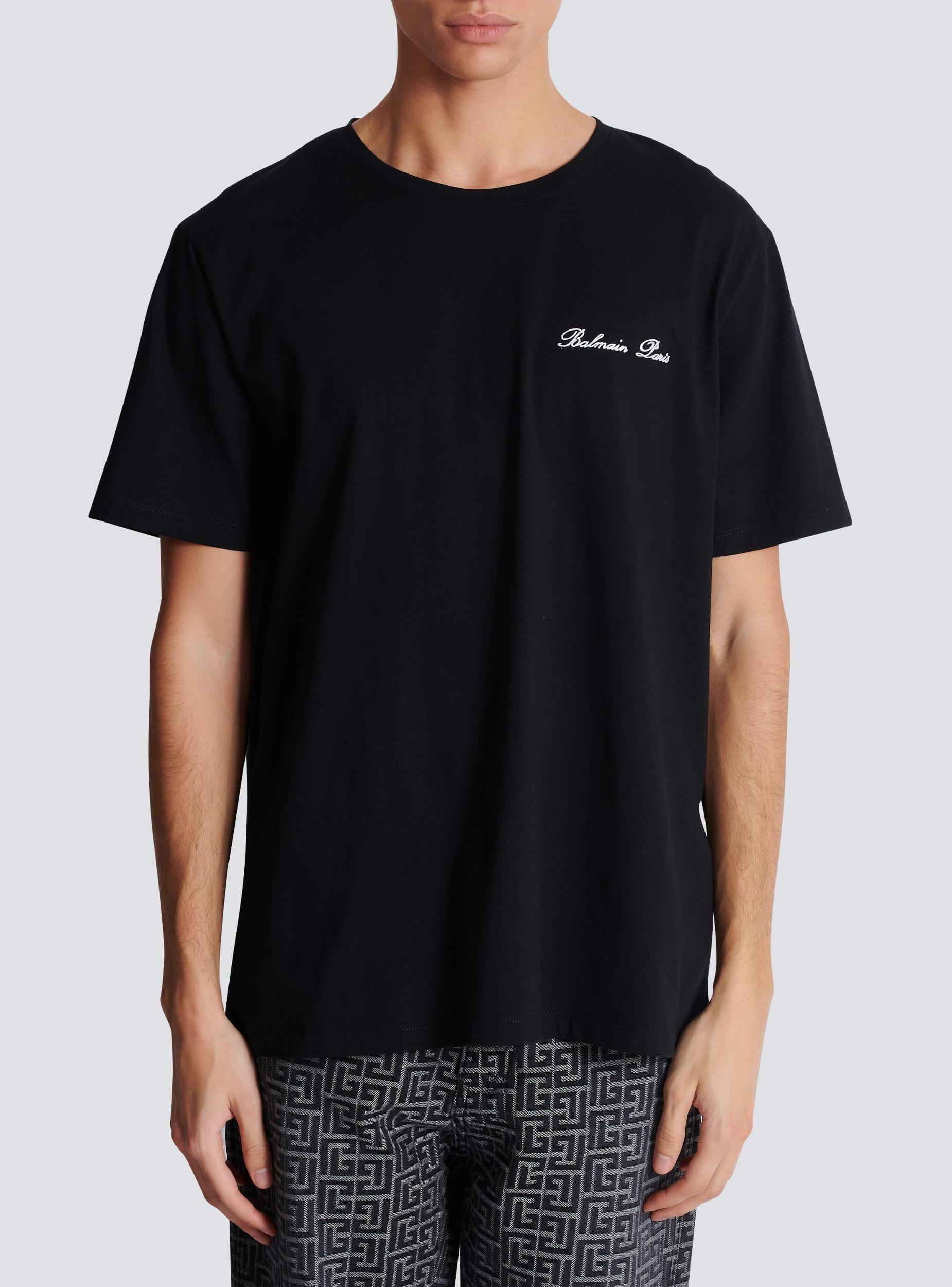 Loose T-shirt with Balmain Signature embroidery Product Image