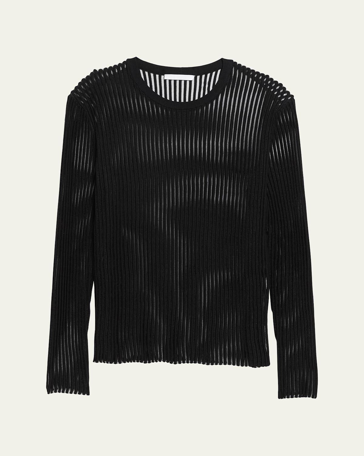 Men's Sheer Vertical Ribbed Top Product Image