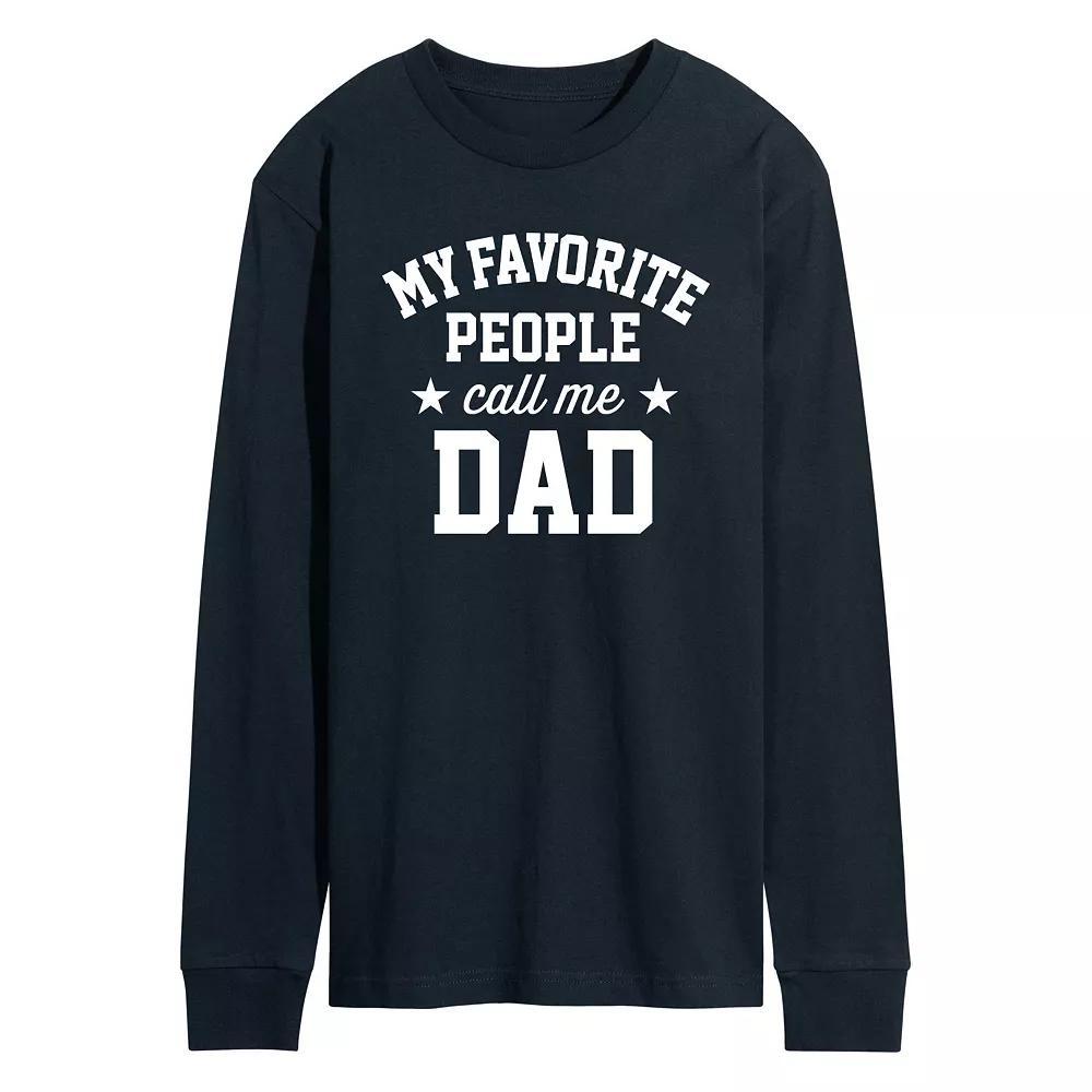 Men's My Favorite People Call Me Dad Long Sleeve, Size: XL, Heather Grey Product Image