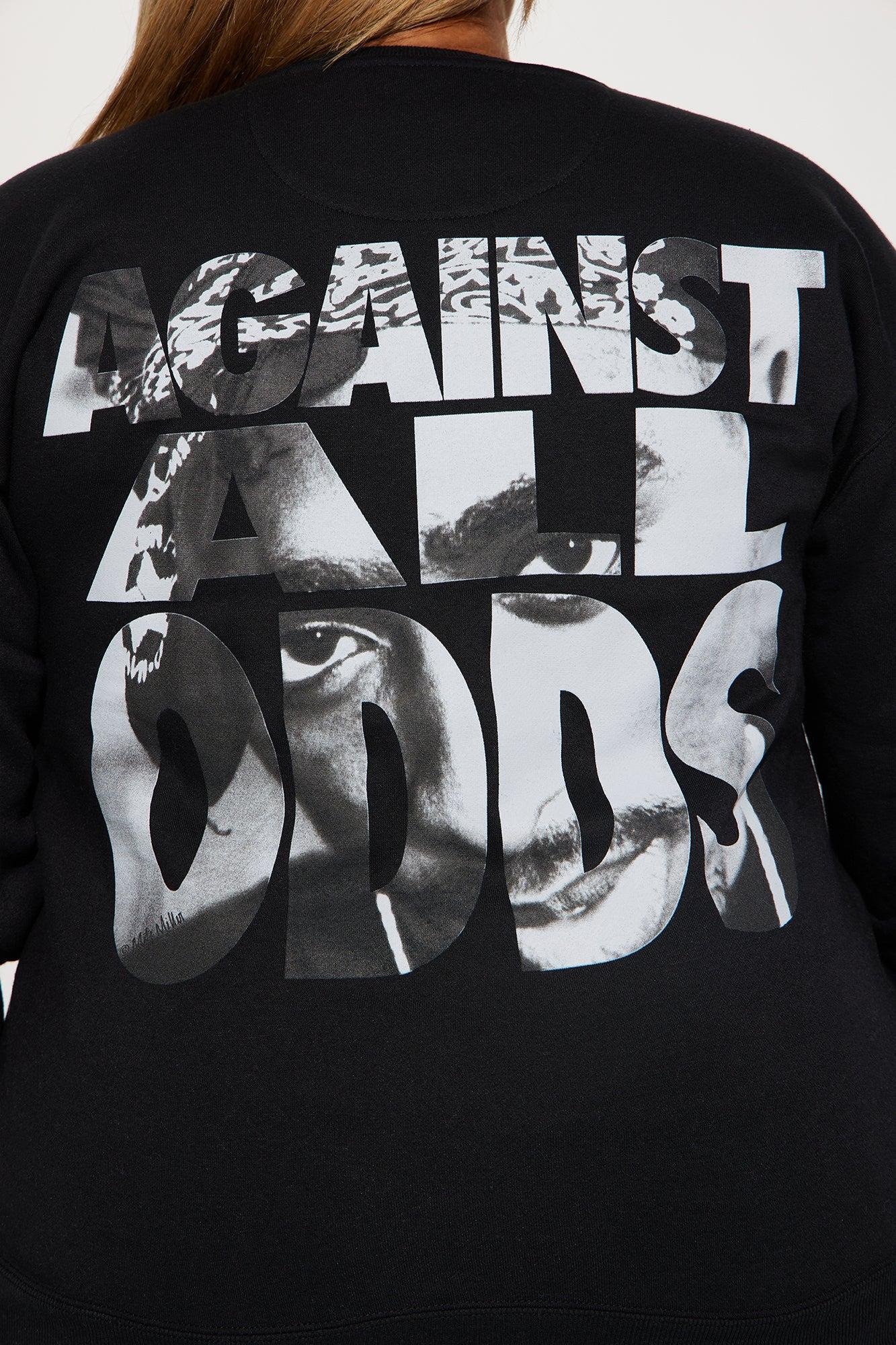 Tupac Washed Crew Neck Sweatshirt - Black Wash Product Image