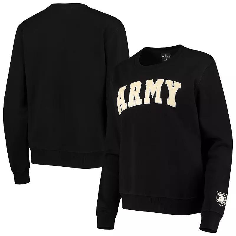Women's Colosseum Black Army Black Knights Campanile Pullover Sweatshirt, Size: 2XL, Nc2 Black Product Image