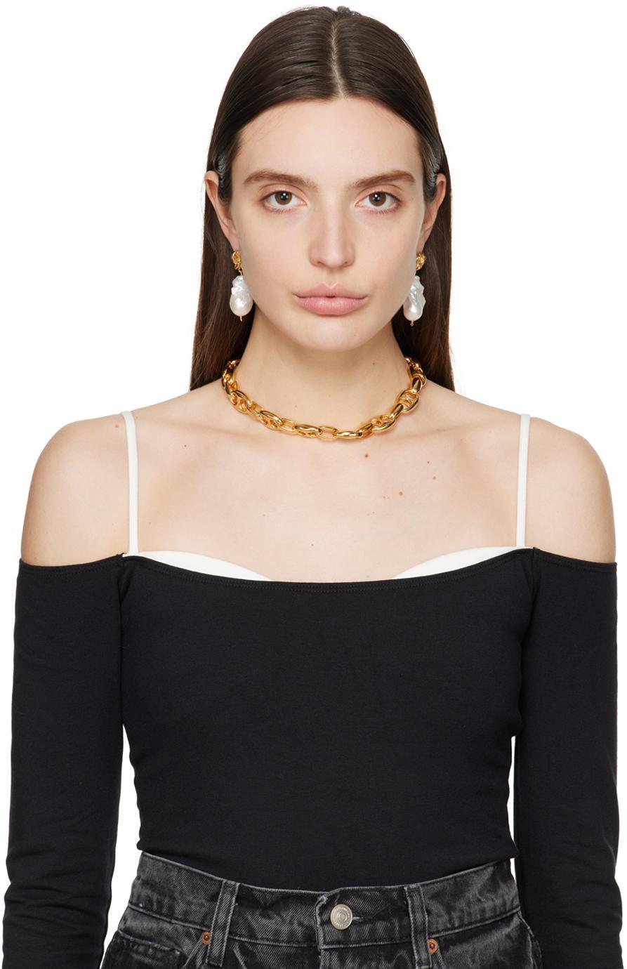 SOPHIE BUHAI Gold Large Barbara Chain Necklace In 18k Gold Verm Product Image