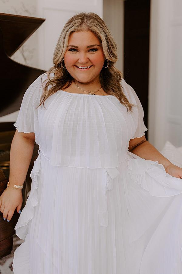 Lost In Your Eyes Pleated Maxi Dress Curves Product Image